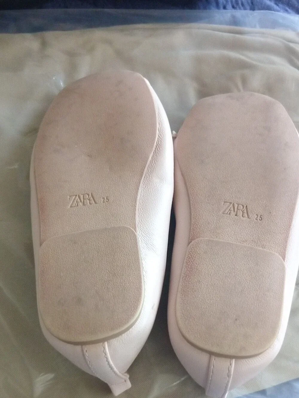 Zara Pale Pink Ballet Flats with Bow